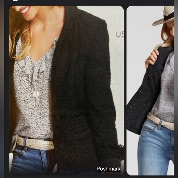 Cabi Flamenco eyelet blazer Size 4 - Picture 2 of 8